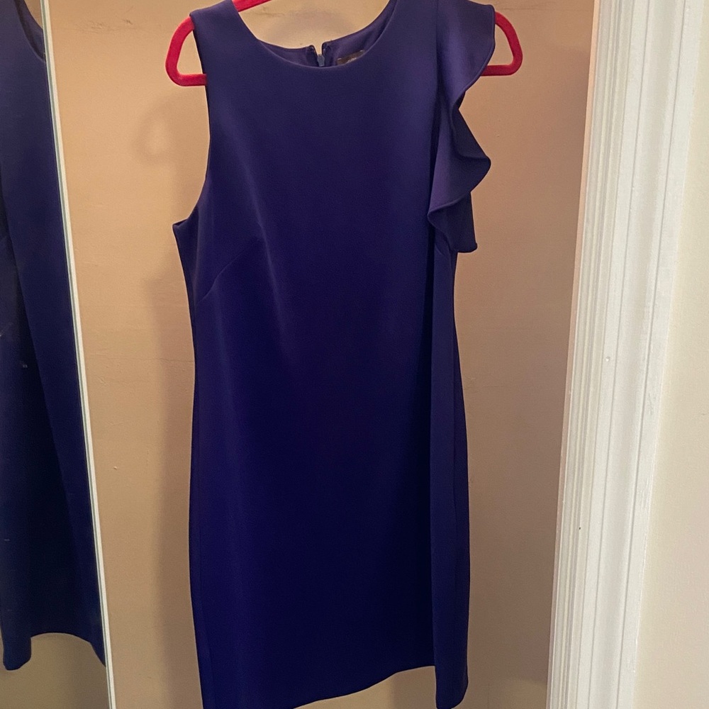 Elegant Sleeveless Purple Sheath Dress